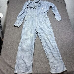 Vintage 1950s Big Mac JC Penney Hickory Stripe Herringbone Coveralls 40L Men